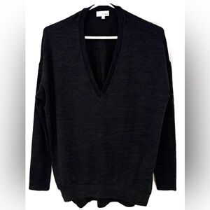 Aritzia Wilfred Dark Green V-Neck Sweater